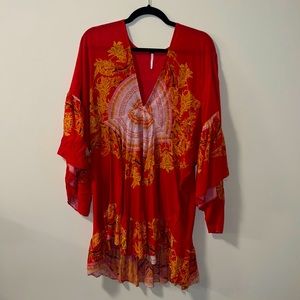 Free People red tunic/mini dress, size Large